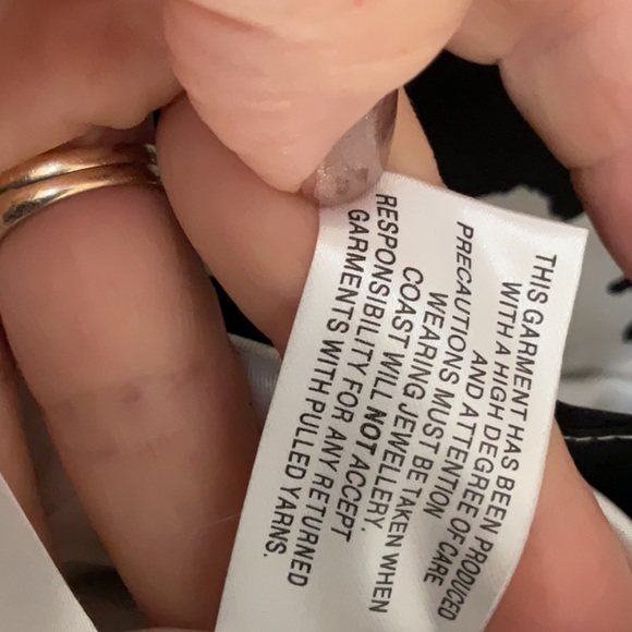 Coast black & white silk bandeau dress, UK size 16 but fits like 10 US - Picture 8 of 10